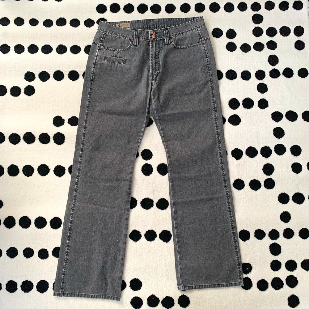 Buffalo David Bitton Relaxed Straight Leg Y2K Faded Black Jeans
